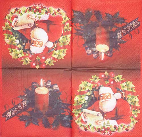 Салфетка бумажная для декупажа «Привет Дед Мороз!»
