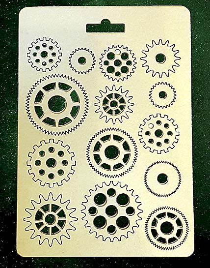 Шестеренки, вырубка из картона для скрапбукинга в магазине 